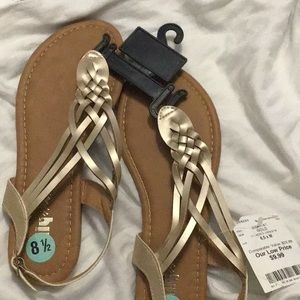 Gold summer sandals